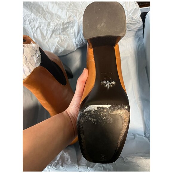 Authentic Prada Panosh Platform Chelsea Boots - Cognac. - Picture 4 of 13